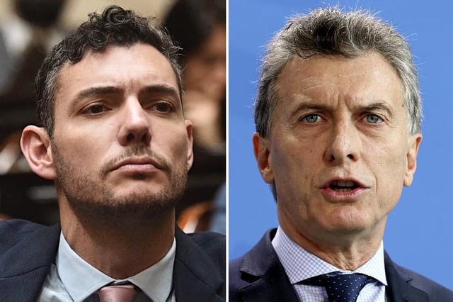 Damián Arabia y Mauricio Macri