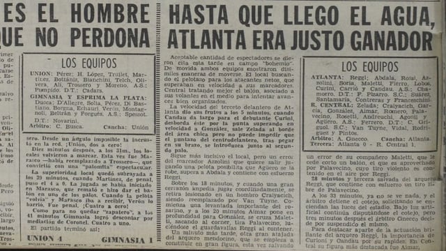 Atlanta ante Central, la última vez que se suspendió por lluvia un partido de los canallas.