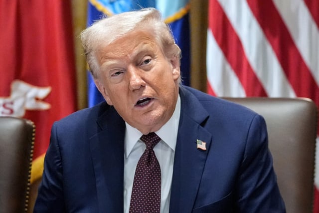 President Donald Trump during a cabinet meeting at the White House on Aug. 26, 2025.