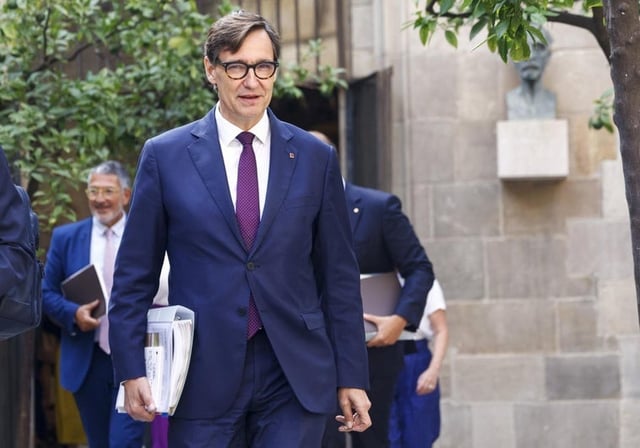 Illa, a la entrada de de una reunión del Govern