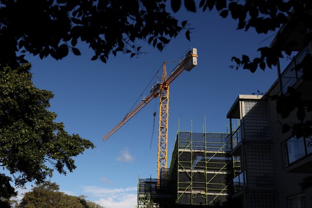 An apartment block under construction at a residential area in Mosman, Australia, July 10, 2025. REUTERS/Hollie Adam/File Photo