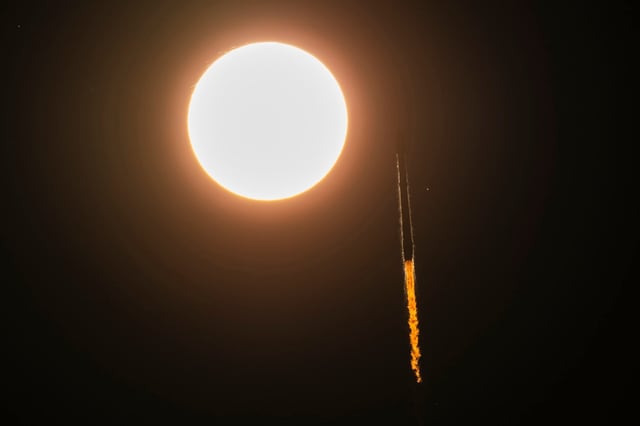 A SpaceX Falcon 9 launches from Cape Canaveral Space Force Station's Space Launch Complex 40 on Sunday morning, Aug. 31, 2025. (Courtesy/SpaceX)