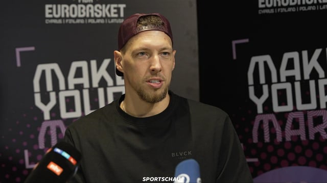 Daniel Theis bei der Basketball Europameisterschaft im Interview