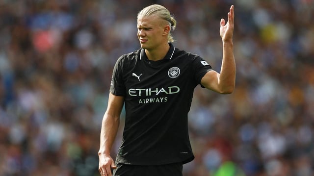 Erling Haaland von Manchester City imSpiel gegen Brighton