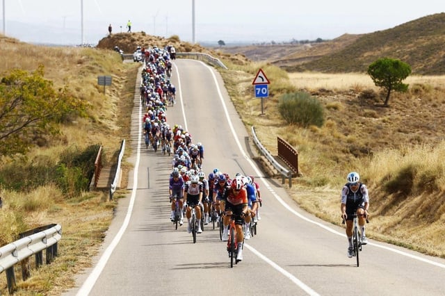 La Vuelta, a su paso por la Rioja.
