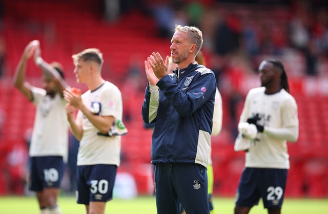 Soccer Football - Premier League - Nottingham Forest v West Ham United - The City Ground, Nottingham, Britain - August 31, 2025 West Ham United manager Graham Potter celebrates after the match Action Images via Reuters/Andrew Boyers