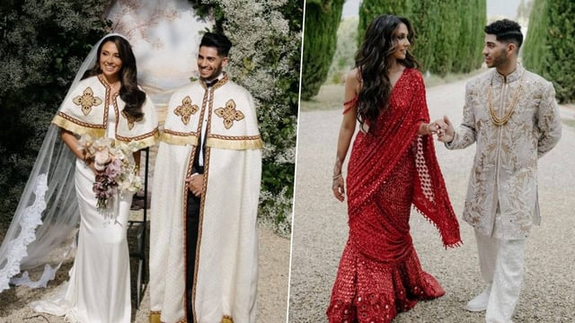 Inside Aladdin Actor Mena Massoud-Emily Shah’s Hindu And Coptic Christian Wedding Ceremonies | Watch | Image: X
