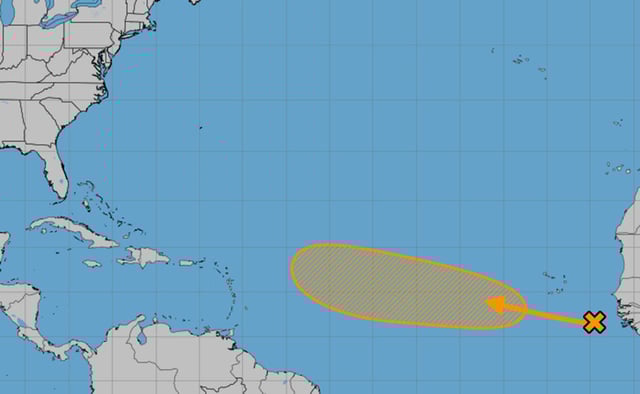 The tropical outlook as of 8 a.m. Monday, Sept. 1, 2025. (NHC)