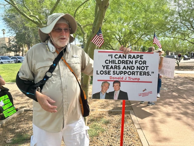 Whitney Johnson, a retired air traffic controller, is concerned about the rise of “fascism" in the U.S. and worldwide.