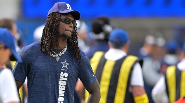 Aug 9, 2025; Inglewood, California, USA; Dallas Cowboys wide receiver CeeDee Lamb (88) looks on from the sidelines during the game against the Los Angeles Rams at SoFi Stadium. Mandatory Credit: Jayne Kamin-Oncea-Imagn Images