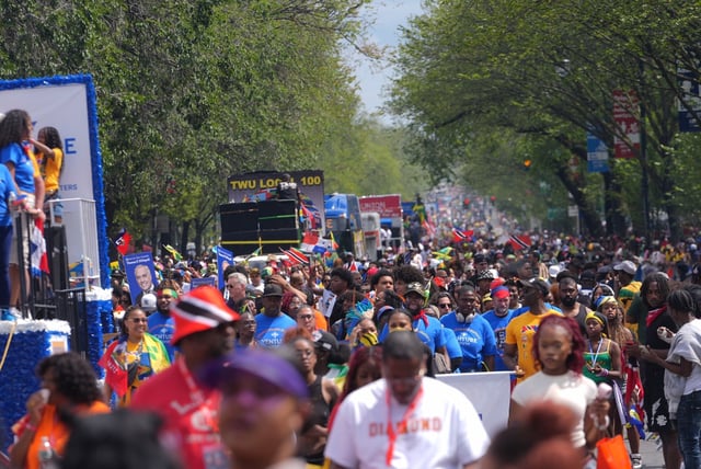 NYC's annual West Indian Day Parade and J'Ouvert celebrations take place on the streets of Brooklyn on September 01, 2025, in Brooklyn, New York, USA. (Photo by Selcuk Acar/Anadolu via Getty Images)