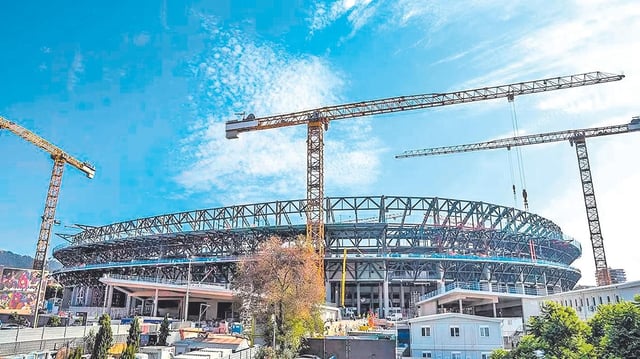 Obras en el Camp Nou, que no podrá estar disponible para el partido ante el Valencia CF.