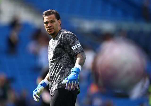 Soccer Football - Premier League - Brighton & Hove Albion v Manchester City - The American Express Community Stadium, Brighton, Britain - August 31, 2025 Manchester City's Ederson during warm-up before the match Action Images via Reuters/Matthew Childs/File Photo