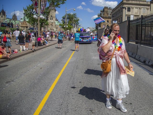 Parade goers walked away last Sunday after the festivities were cancelled due to the pro-Palestinian protest that halted the parade. 