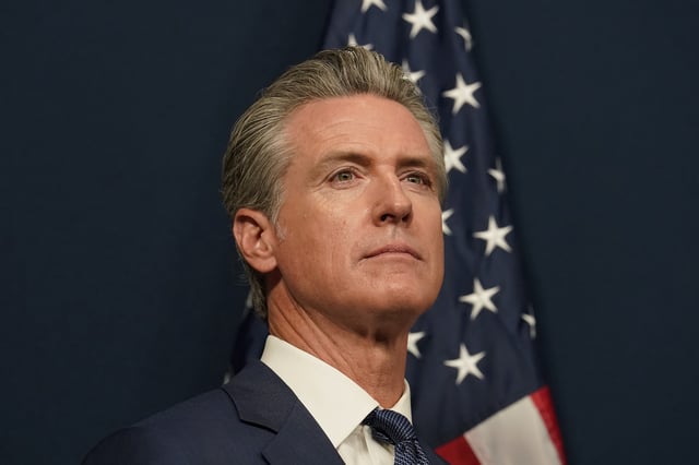 CaliforniaGov. Gavin Newsom at a press conference to discuss the measures approved by the legislature to redraw the state's Congressional districts and put new maps before voters in a special election, in Sacramento, Calif.., Thursday, Aug. 21, 2025.