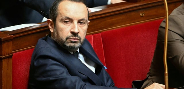 Le vice-président du RN et député du Nord, Sébastien Chenu, à l'Assemblée nationale à Paris le 2 avril 2025