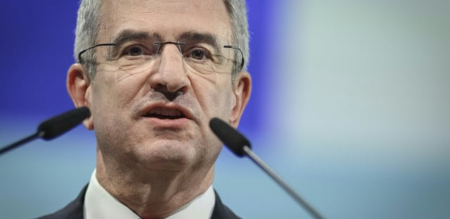 Laurent Freixe, lors de l'assemblée générale des actionnaires de Nestlé, à Ecublens, près de Lausanne, le 16 avril 2025.