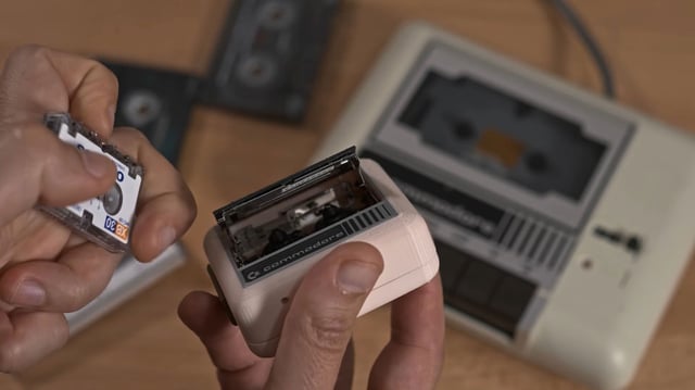 Remaking a C64 Datasette using a microcassette