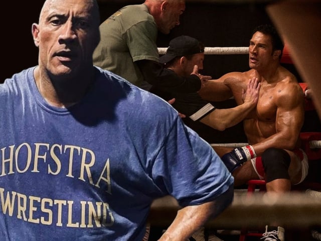 Dwayne 'The Rock' Johnson (izquierda) dará vida a la historia de Mark Kerr (derecha) en la película de 'The Smashing Machine'.