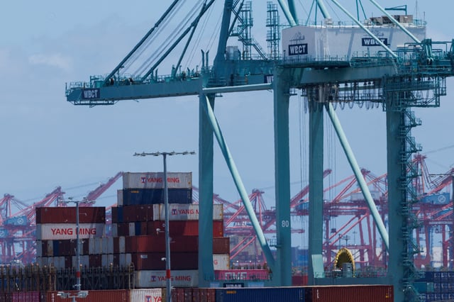 Chinese shipping containers are shown at the Port of Los Angeles, in San Pedro California, U.S., May 13, 2025. REUTERS/Mike Blake/File Photo