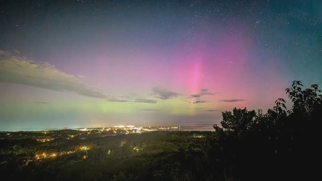 aurora over marquette mi on september 1 2025 by scott anttila