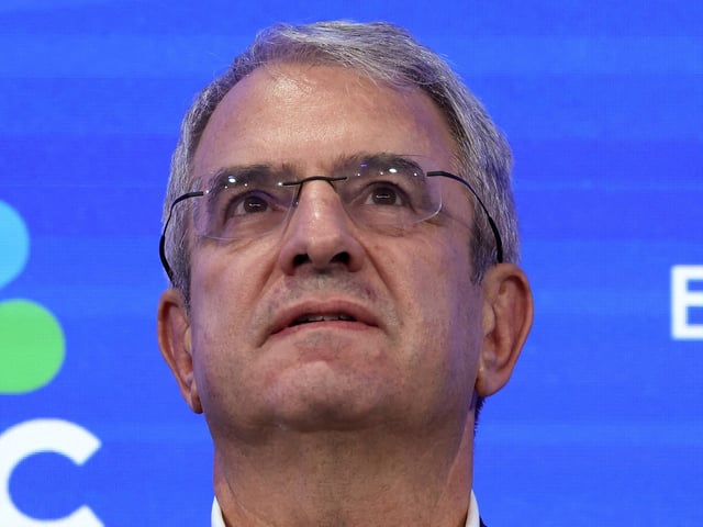 FILE PHOTO: Nestle's Chief Executive Officer Laurent Freixe attends the 55th annual World Economic Forum (WEF) meeting in Davos, Switzerland, January 22, 2025. REUTERS/Yves Herman/File Photo