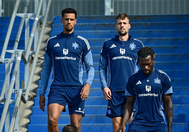 Drei langjhrige HSV-Profis, die es nun schwer haben: Robert Glatzel, Jonas Meffert und Bakery Jatta (v.l.)