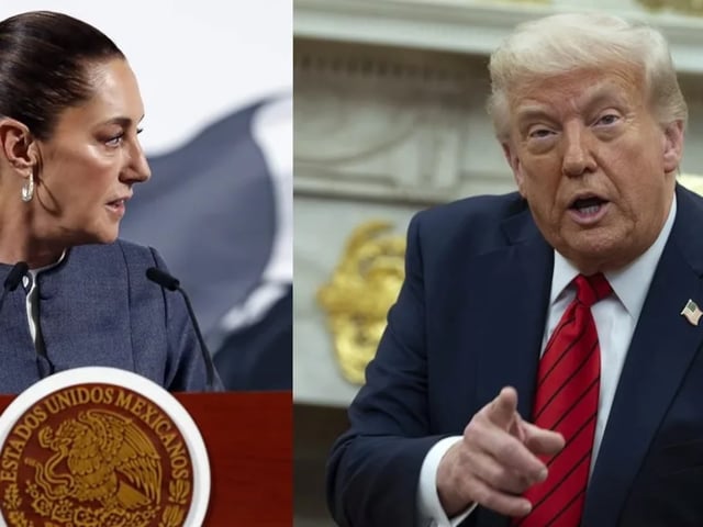 La presidenta de México, Claudia Sheinbaum, y su homólogo de EU, Donald Trump