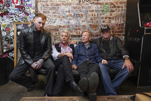 Frank Carter, Glen Matlock, Paul Cook and Steve Jones of the Sex Pistols.