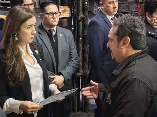 Victoria Villarruel mantuvo un encuentro  con  el secretario general del SUTNA.