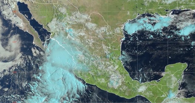 LA tormenta tropical "Lorena" se formó cerca de las costas de colima y Baja California Sur. Foto: Conagua