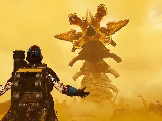 A screenshot of the Terminids' new Hive Lord enemy captured in Helldivers 2.