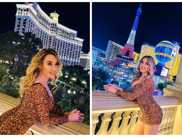 Fátima Florez, en Las Vegas. Fotos: Instagram. Archivo.