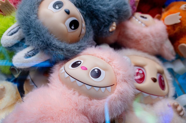 Labubu plush dolls on September 2, 2025, in Hong Kong, China. 
