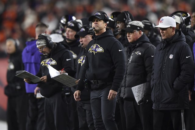John Harbaugh in Hard Knocks: In Season with the AFC North. Harbaugh has been head coach of the Baltimore Ravens since 2008.