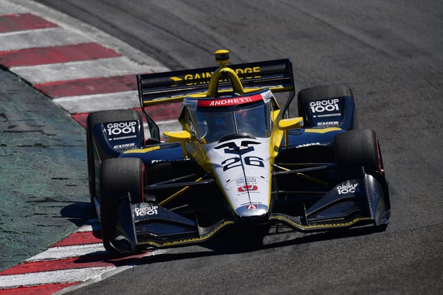 Jul 27, 2025; Salinas, California, USA; Andretti Autosport driver Colton Herta (26) during the Monterey Grand Prix at WeatherTech Raceway Laguna Seca. Mandatory Credit: Gary A. Vasquez-Imagn Images/ File Photo