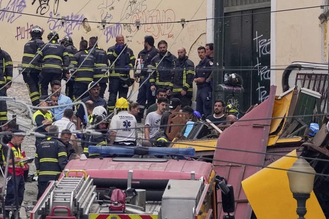 Accidente mortal en el Ascensor de Gloria (Elevador de Glória),en el centro de Lisboa