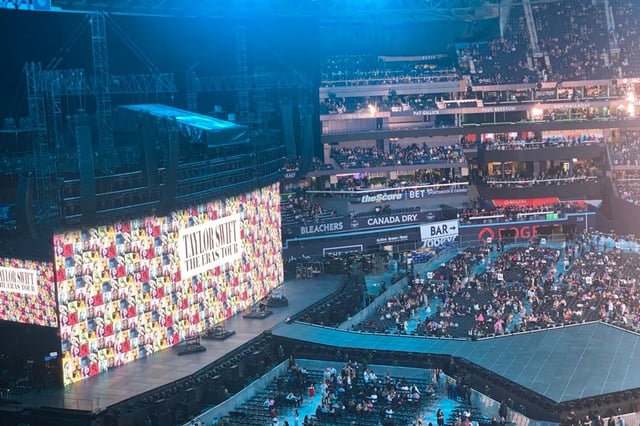 Eras Tour concert inside the Toronto stadium