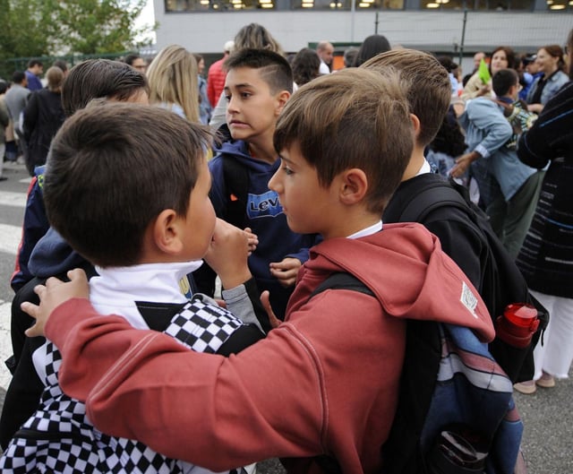 Primer día del curso pasado en el CEIP Xesús Golmar, de Lalín.