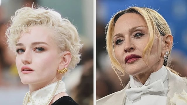 Left: Julia Garner, Right: Madonna
