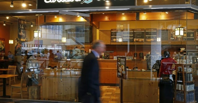 At the Caribou Coffee shop in the U.S. Bank building in downtown Minneapolis, customers in Minnesota will continue to see the Caribou Coffee brand while 88 stores East will be converted to Peet's Coffee & Tea .