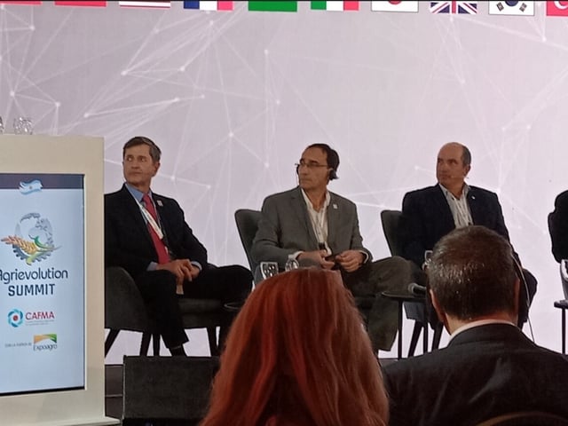 El panel en pleno, desde la izquierda,
