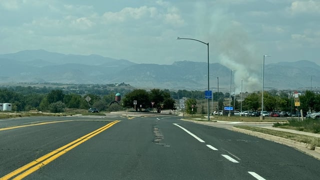 Fire in northwest Arvada, Colorado.