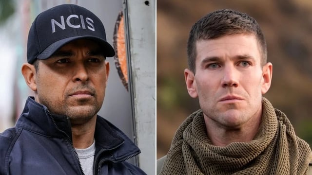 Wilmer Valderrama in "NCIS" and Austin Stowell in "NCIS: Origins." (CBS)