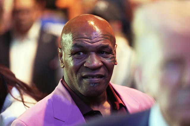 Mike Tyson attends the UFC-316 mixed martial arts event at the Prudential Center, Saturday, June 7, 2025, in Newark, N.J.  Frank Franklin II/Pool via REUTERS/File Photo