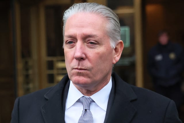 Charles McGonigal, the former head of counterintelligence for the FBI’s New York office, stands outside Manhattan Federal Court, in New York City, on Feb. 9, 2023.