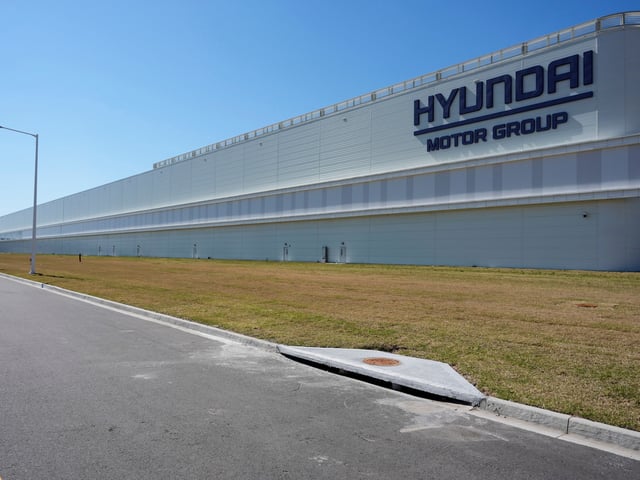 FILE - The Hyundai Motor Group Metaplant America is seen on March 26, 2025, in Ellabell, Ga. (AP Photo/Mike Stewart, File)