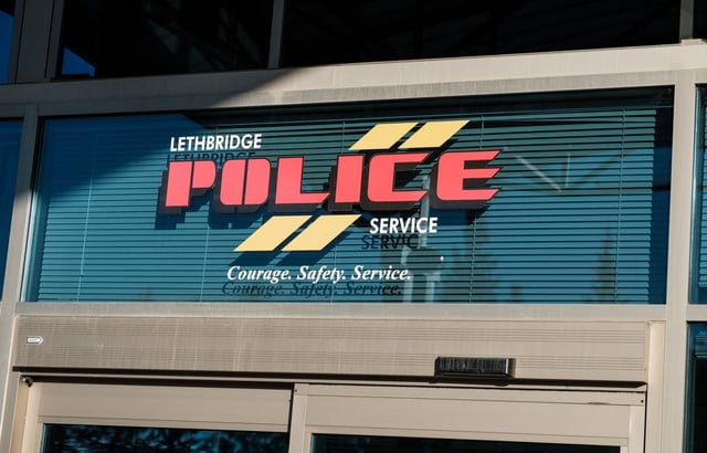 Lethbridge Police Headquarters is shown in Lethbridge, Alta., on March 10, 2021. THE CANADIAN PRESS/David Rossiter