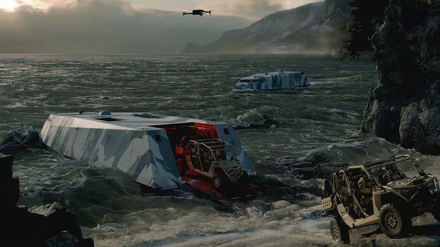 Artist concept of a Leidos Sea Dagger Commando Insertion Craft, developed for the UK Royal Navy’s Commando Force (UKCF) program. (Image: Leidos)