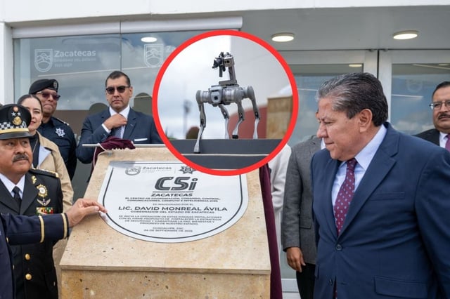 Uno de los avances tecnológicos más significativos presentados fue el robot táctico diseñado específicamente para ingresar a espacios de difícil acceso durante situaciones de crisis. | Crédito: @SSP_Zac